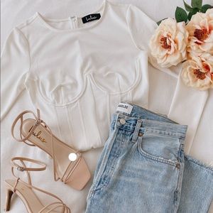 Dressed to Skill White Underwire Bodysuit